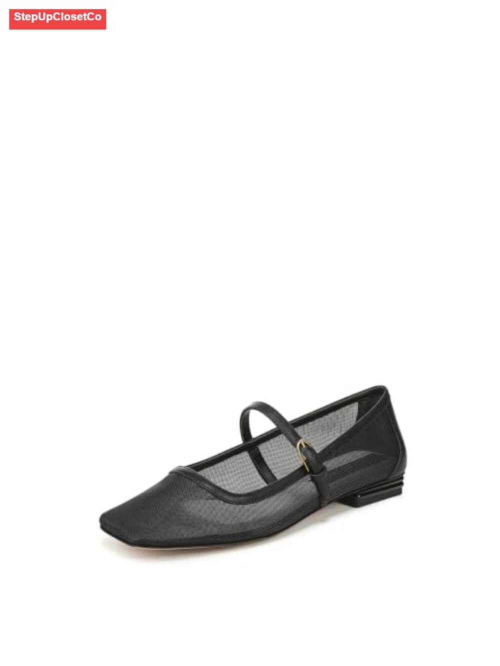 Mary Jane Ballet Flats Square Toe Buckle Comfort Walking Shoes